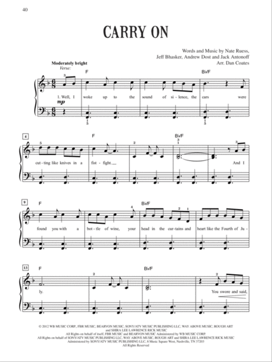 Pop Megahits Easy Piano scores gallery preview page 6