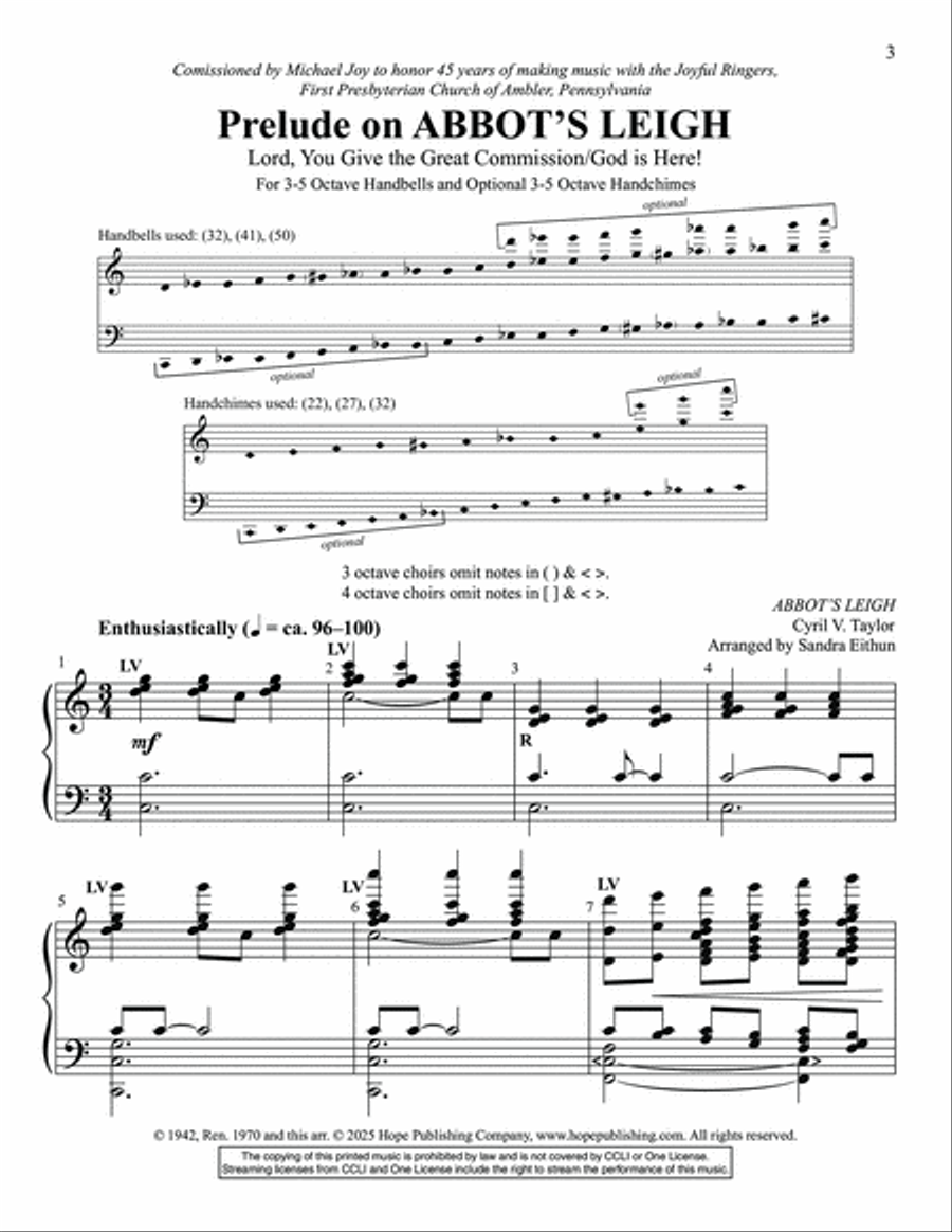 Prelude on Abbot's Leigh Prelude on Abbot's Leigh 5-Octaves scores gallery preview page 3