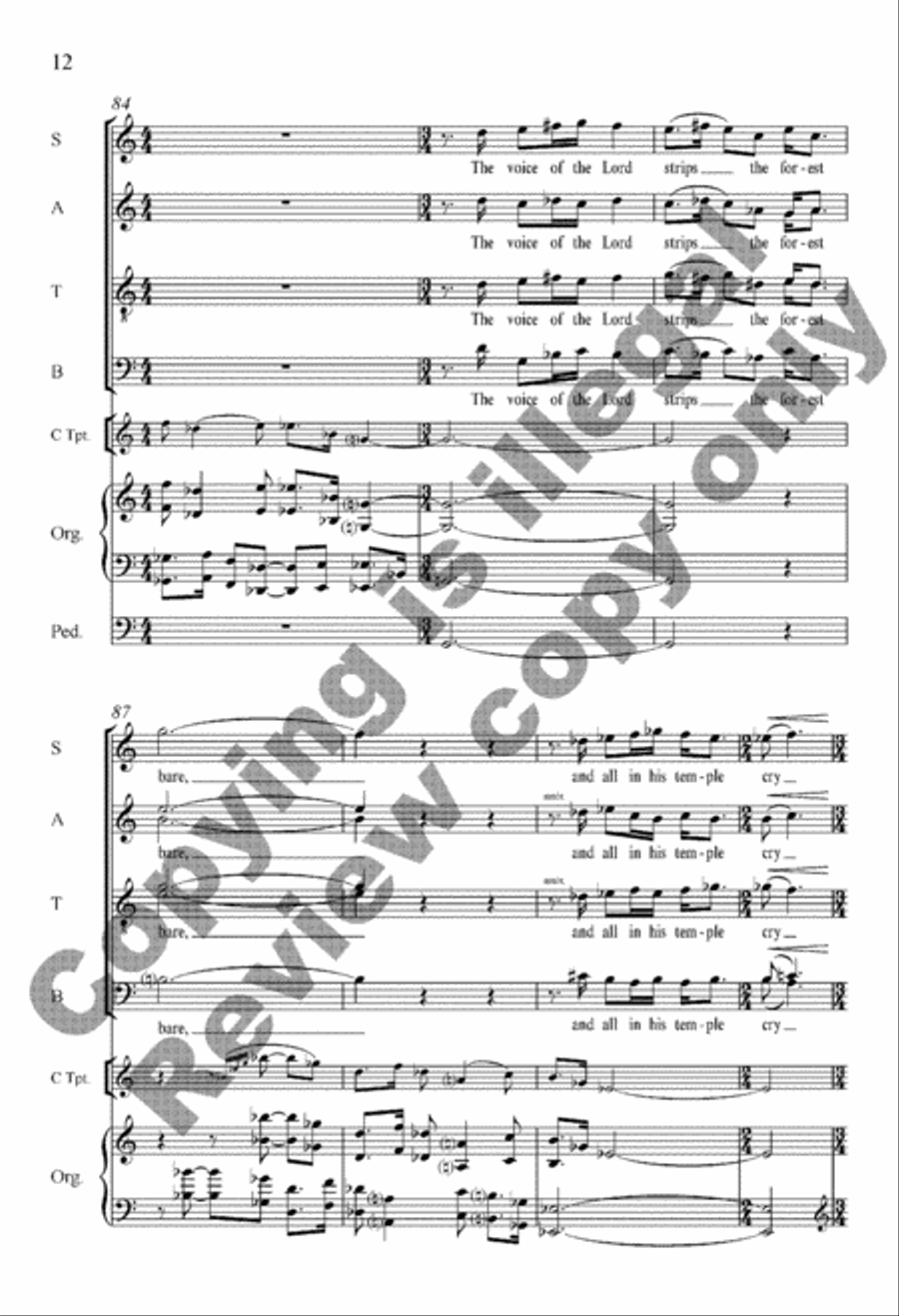 The Voice of the Lord 4-Part scores gallery preview page 12