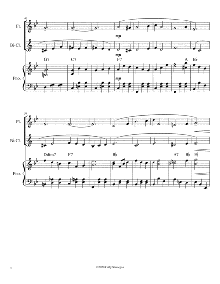 Let Me Call You Sweetheart (Flute/Bb Clarinet Duet, Chords, Piano Accompaniment) image number null