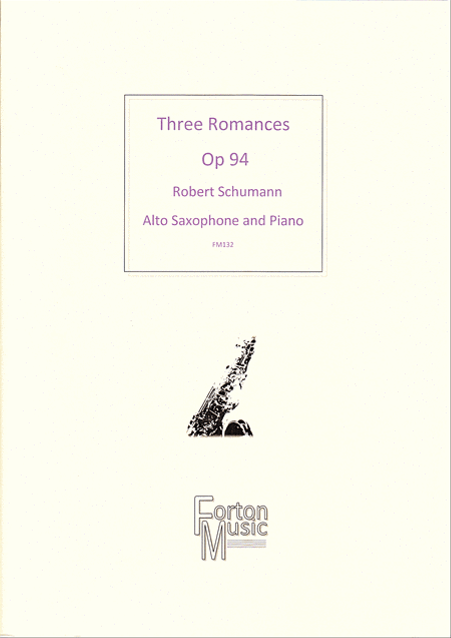 Three Romances Alto Saxophone scores gallery preview page 1