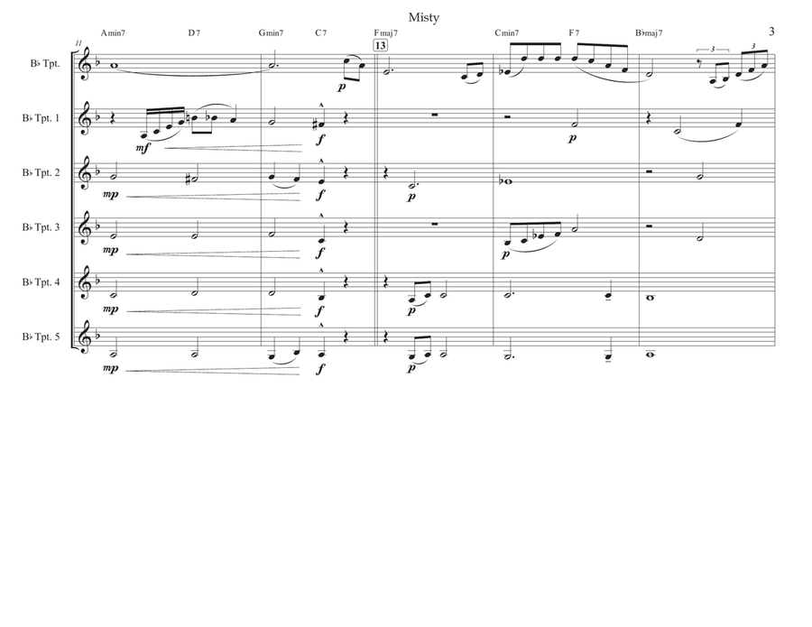 Misty Trumpet Solo scores gallery preview page 3