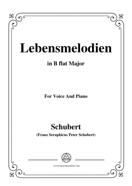 Schubert-Lebensmelodien in B flat Major,for voice and piano image number null