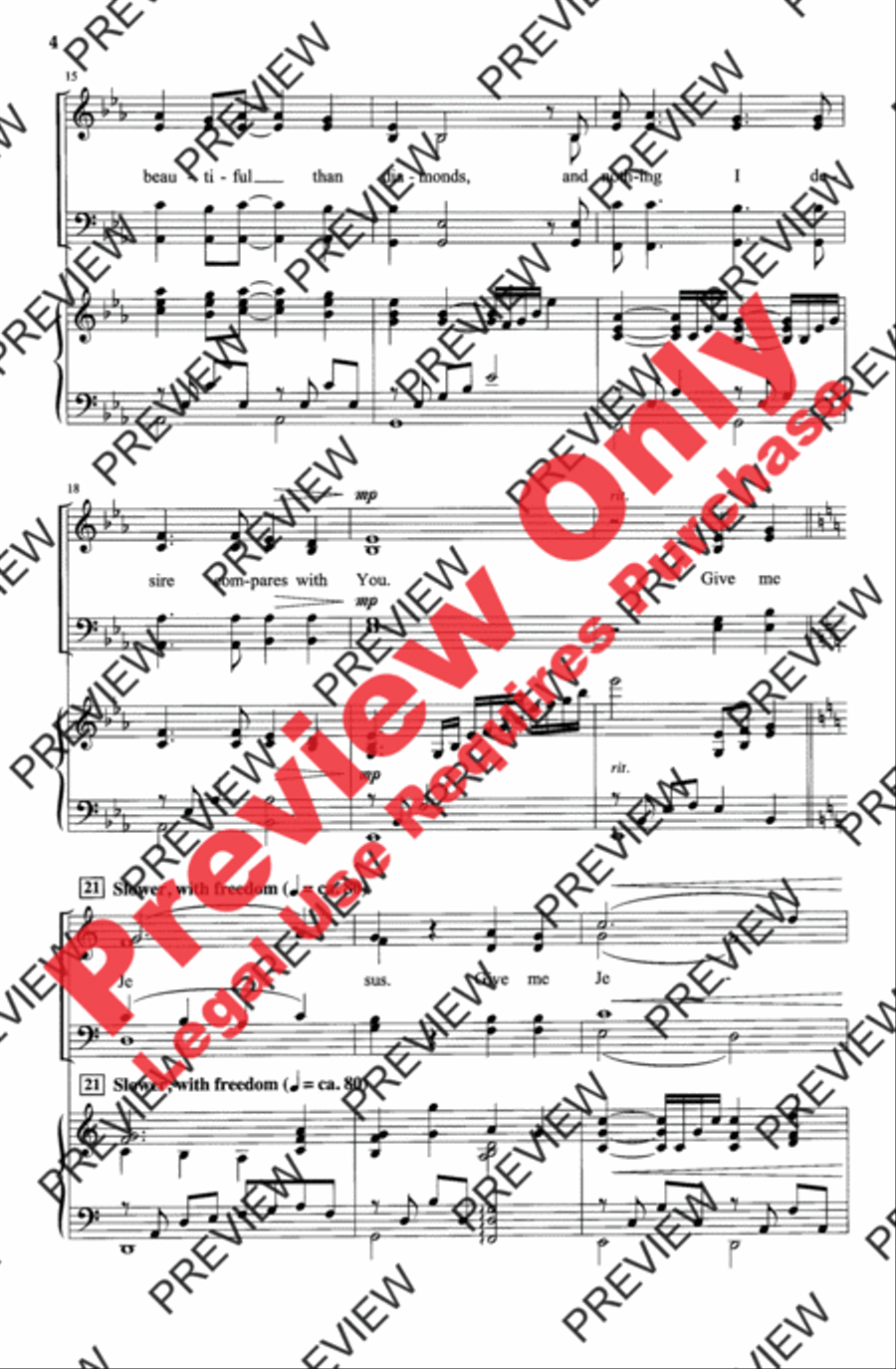 More Precious Than Silver with Give Me Jesus 4-Part scores gallery preview page 4