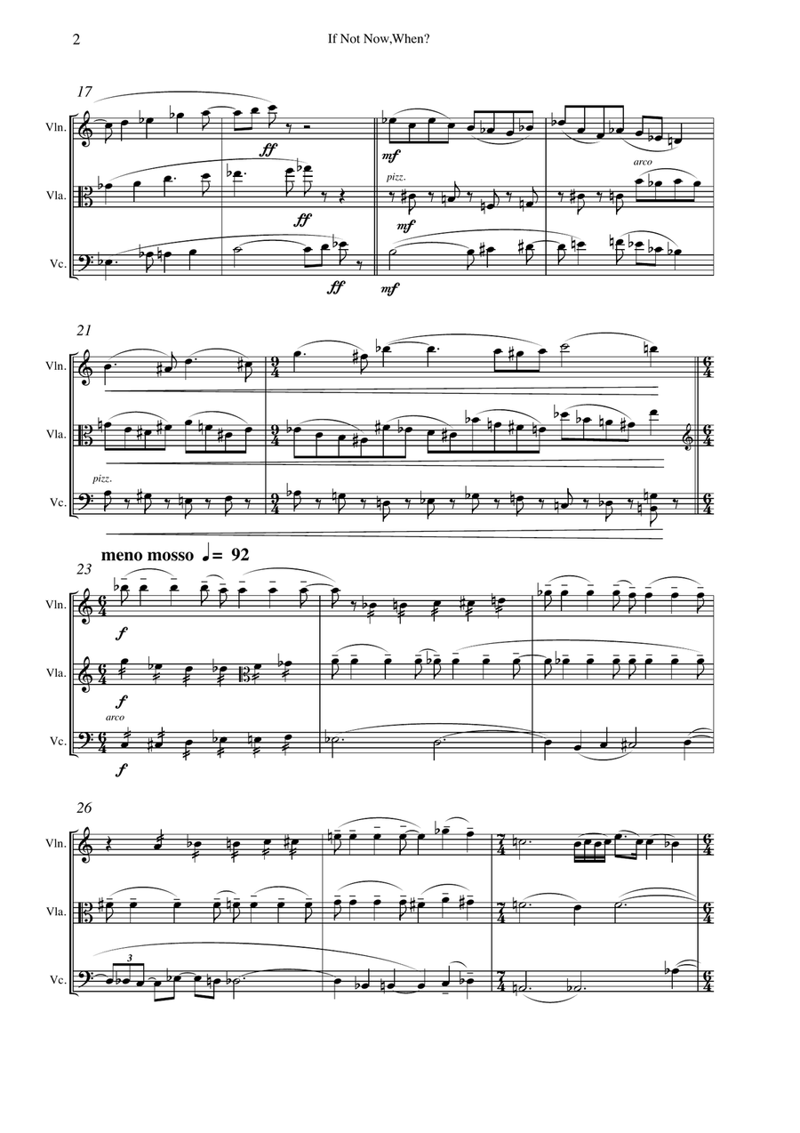 String Trio (for Violin, Viola and Violoncello) String Trio scores gallery preview page 2