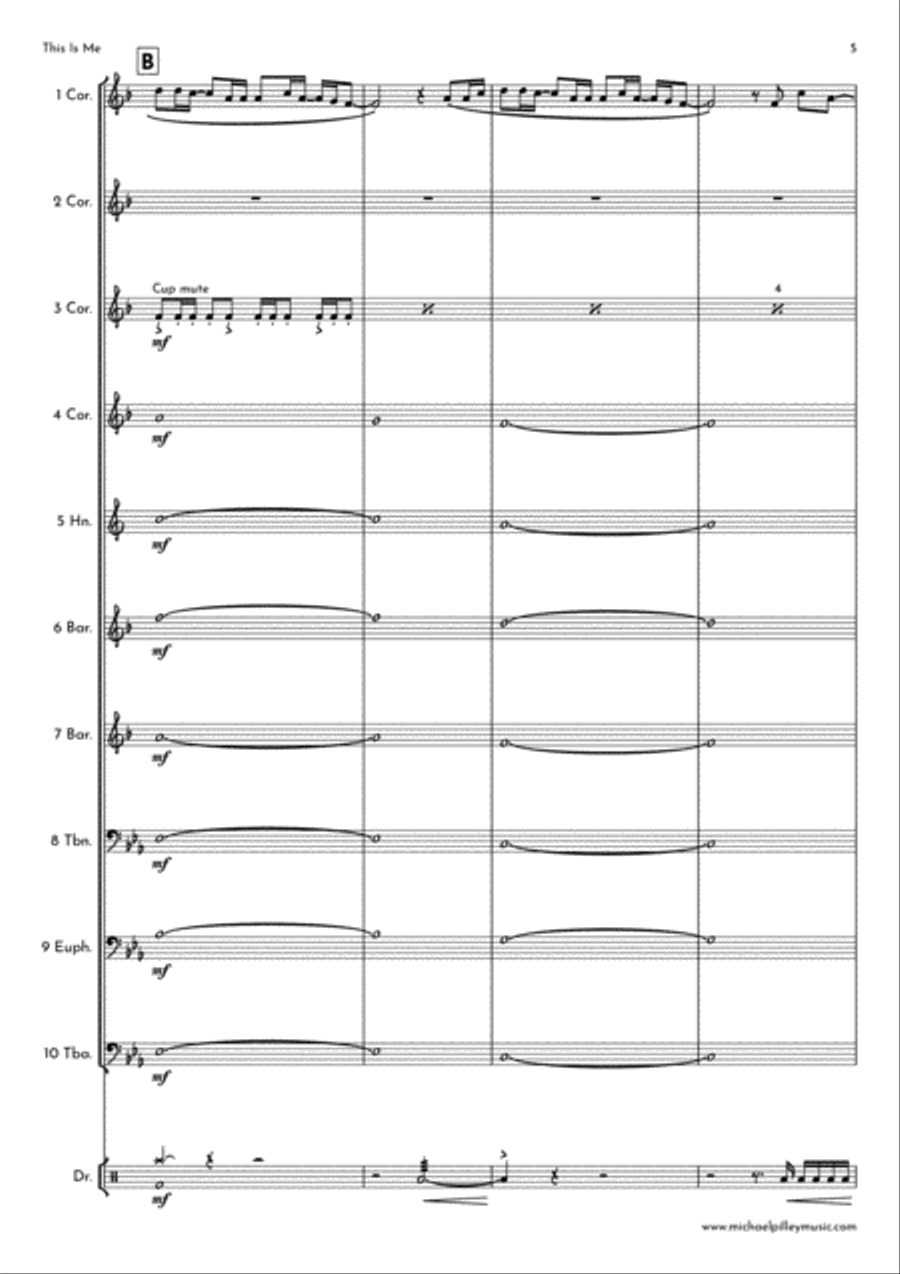 This Is Me Brass Ensemble scores gallery preview page 6