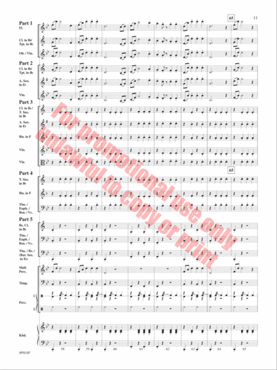 Radetzky March Concert Band scores gallery preview page 12