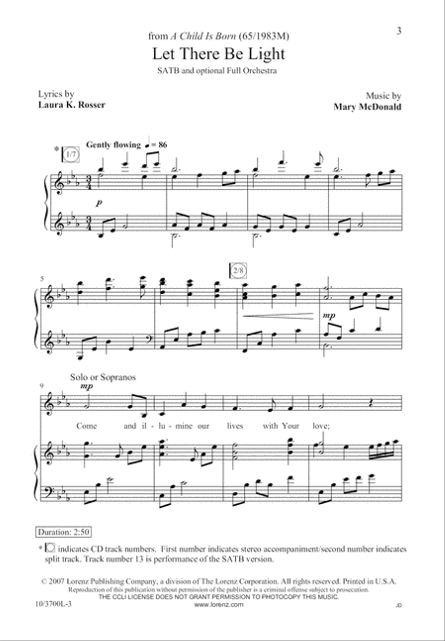 Let There Be Light 4-Part scores gallery preview page 4