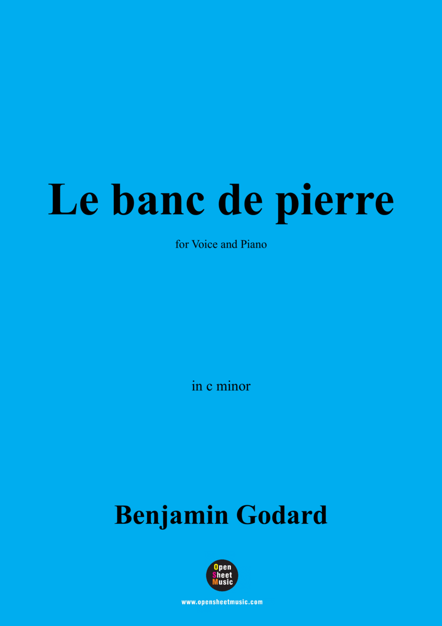 B. Godard-Le banc de pierre,in c minor Voice scores gallery preview page 1