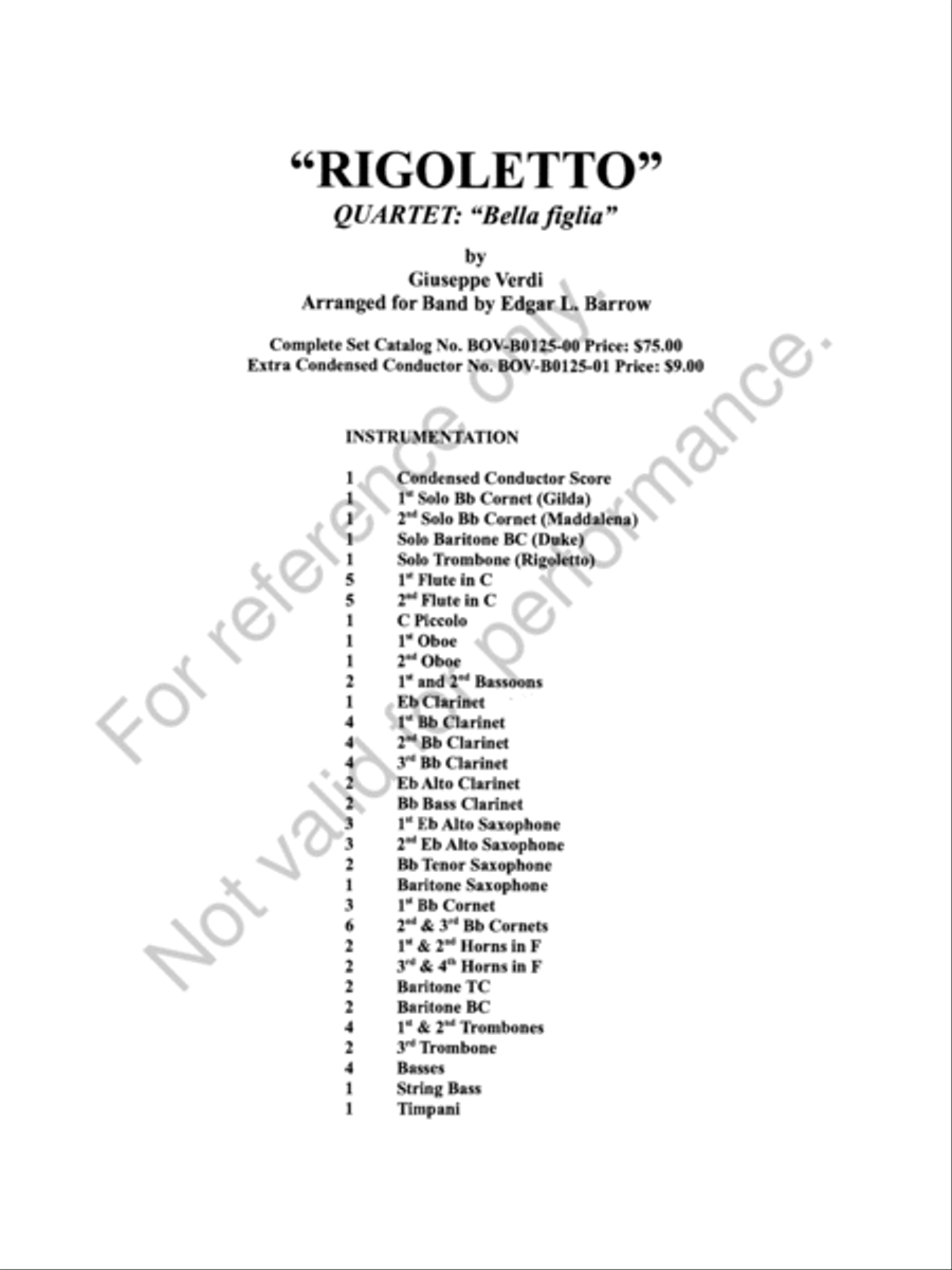 Bella figlia del amore Bella figlia del amore Concert Band scores gallery preview page 2