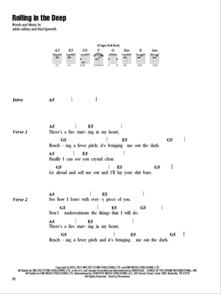 Adele - Strum & Sing Guitar Electric Guitar scores gallery preview page 4