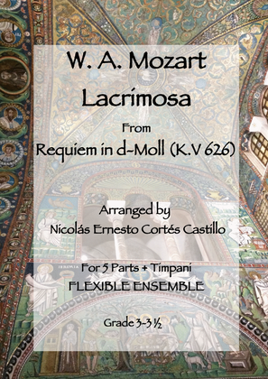 Book cover for Lacrimosa (from Requiem in D minor, K. 626) for Flexible Ensemble