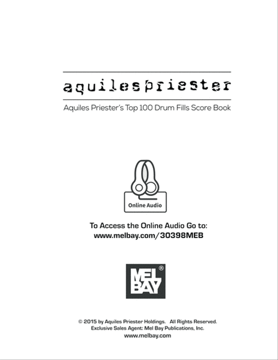 Aquiles Priester's Top 100 Drum Fills Score Book Percussion scores gallery preview page 2