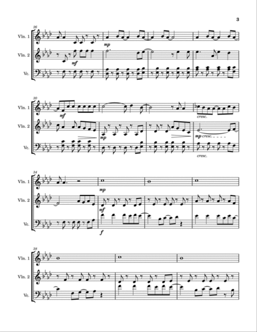 Viva La Vida String Trio scores gallery preview page 3