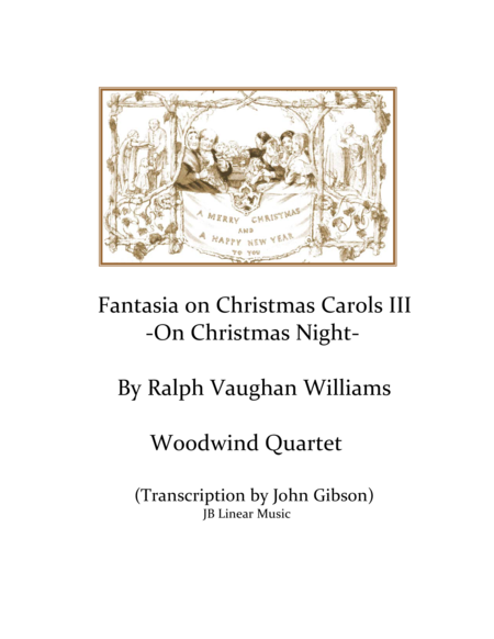 Vaughn Williams - On Christmas Night - Woodwind Quartet image number null
