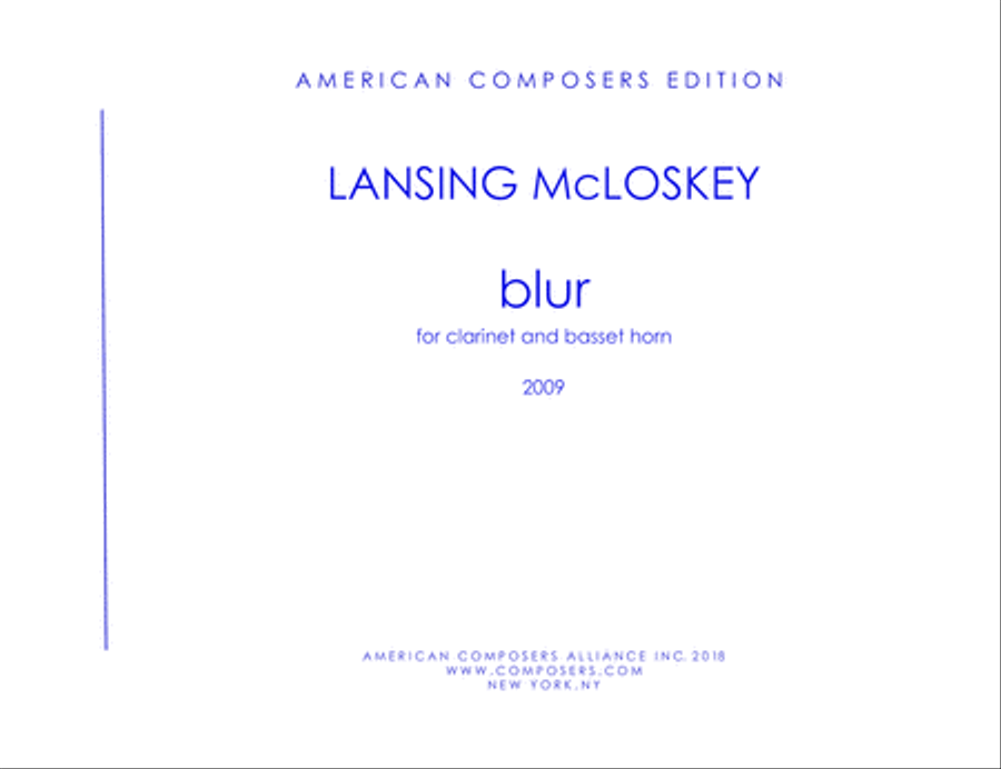 [McLoskey] blur Woodwind Ensemble scores gallery preview page 1