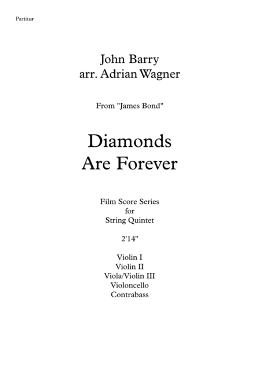 Diamonds Are Forever Diamonds Are Forever String Quintet scores gallery preview page 2