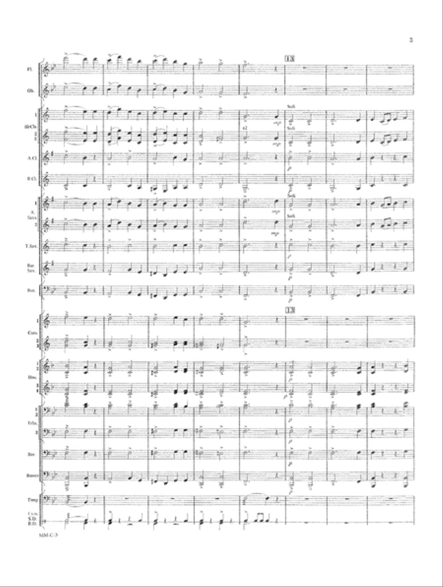 Marche Militaire Francaise Concert Band scores gallery preview page 3