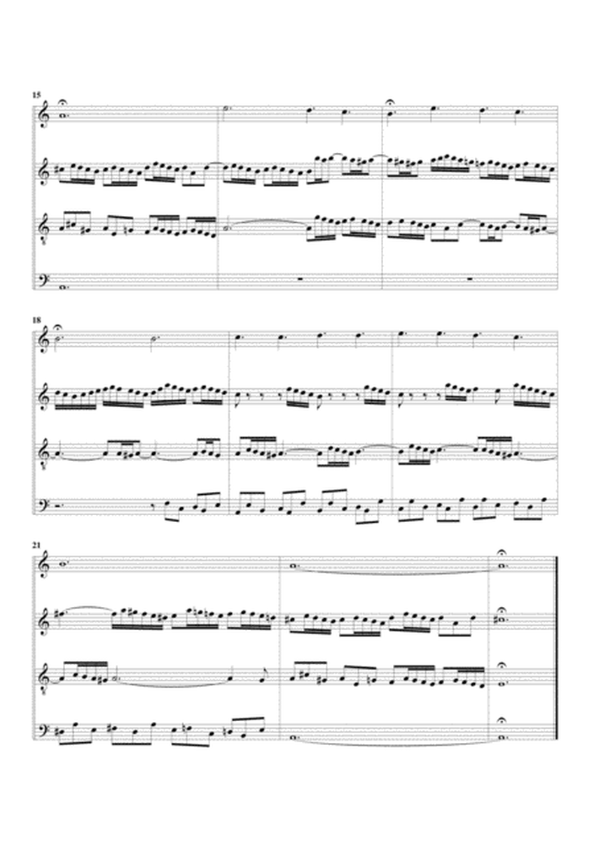 Wir Christenleut', BWV 612 from Orgelbuechlein (arrangement for 4 recorders)