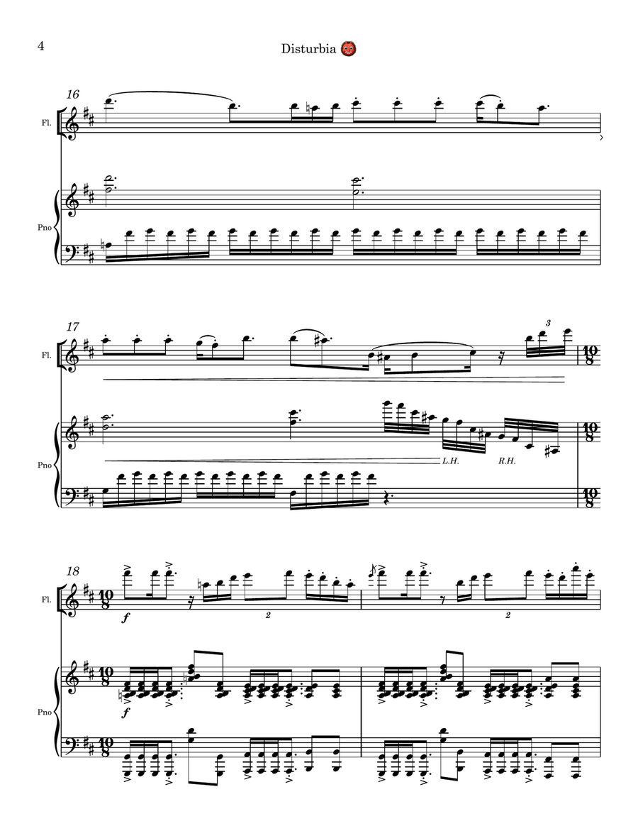 Disturbia Flute Solo scores gallery preview page 4