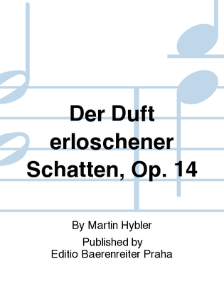 Book cover for Der Duft erlöschener Schatten, op. 14