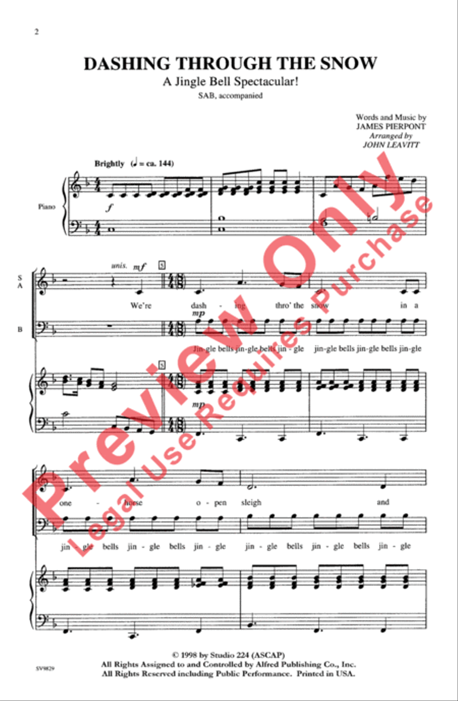 Dashing Through the Snow (A Jingle Bell Spectacular!) 3-Part scores gallery preview page 2