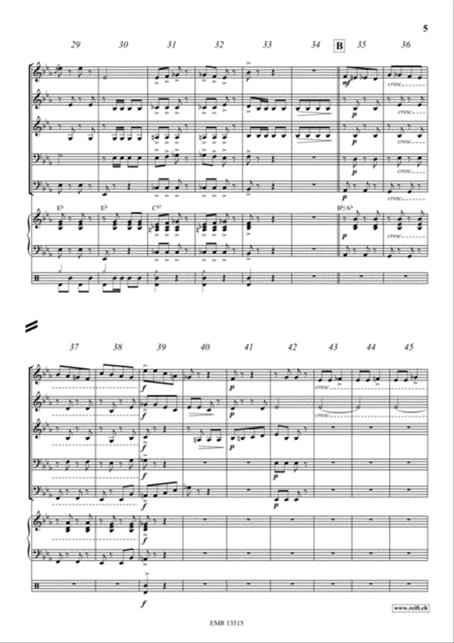 Tritsch-Tratsch Polka Woodwind Quintet scores gallery preview page 5