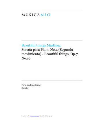 Sonata para Piano No.4 (Segundo Movimiento)-Beautiful things Op.7 No.16
