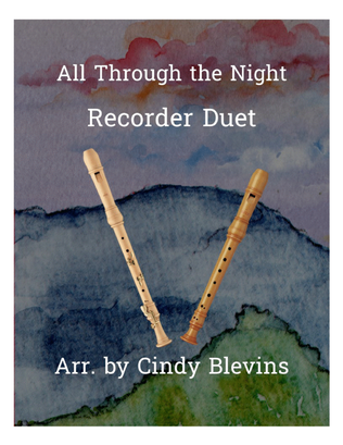 Book cover for All Through the Night, Recorder Duet