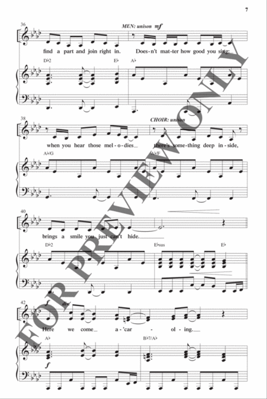 Here We Come a'Caroling - Choral Book Unison Choir scores gallery preview page 8