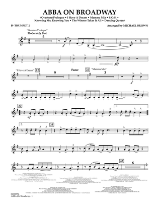 Book cover for ABBA on Broadway (arr. Michael Brown) - Bb Trumpet 2