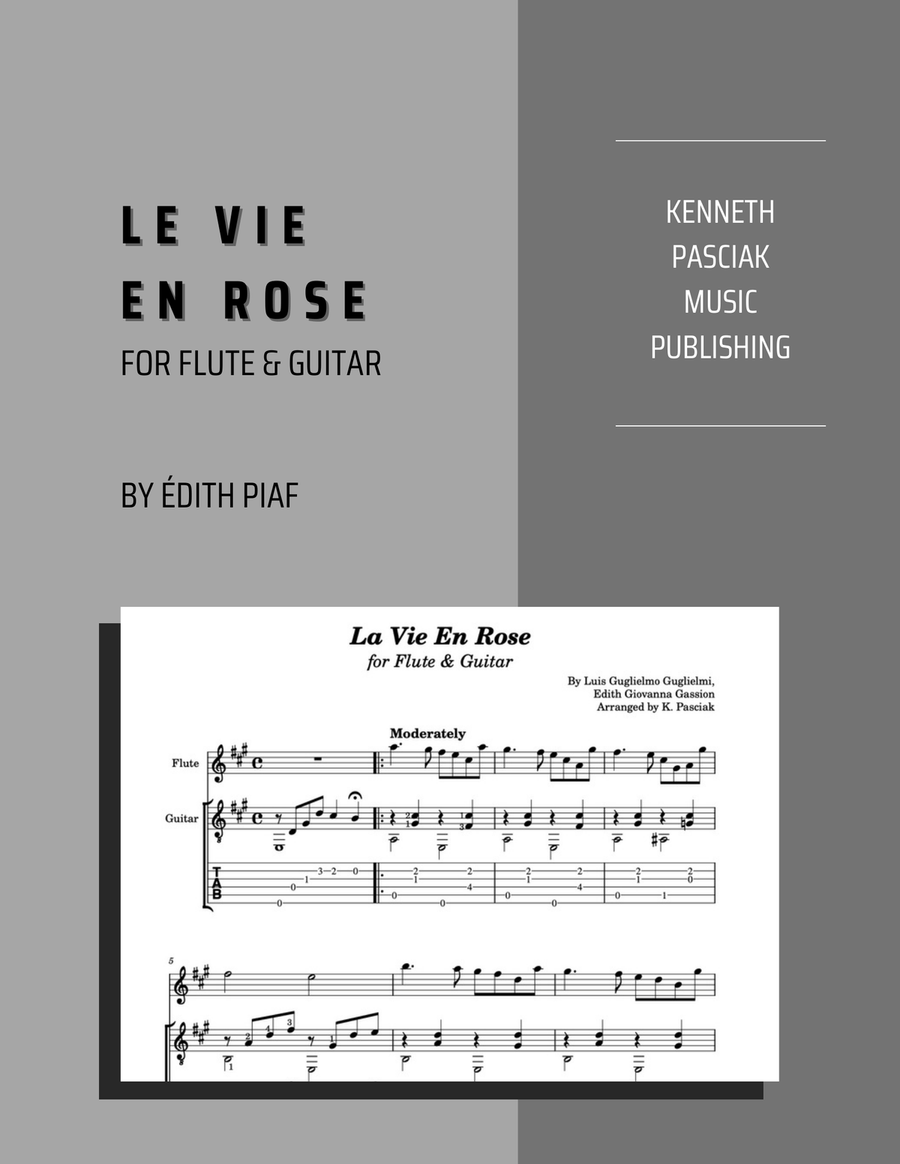 La Vie En Rose La Vie En Rose Flute scores gallery preview page 1