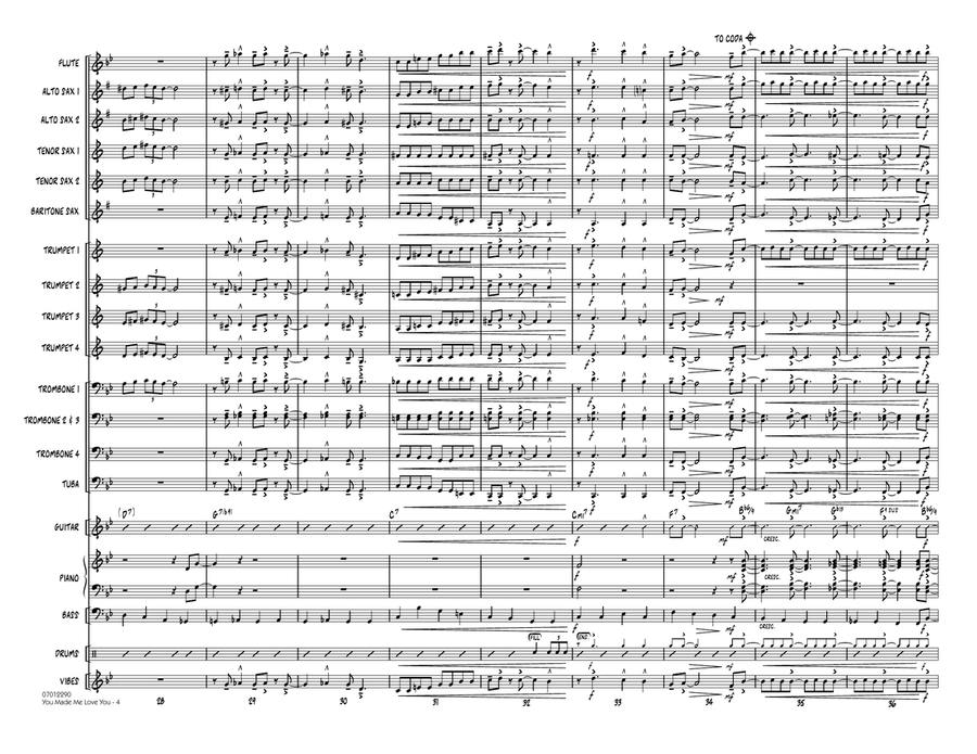 You Made Me Love You (I Didn't Want to Do It) - Conductor Score (Full Score) Jazz Ensemble scores gallery preview page 4