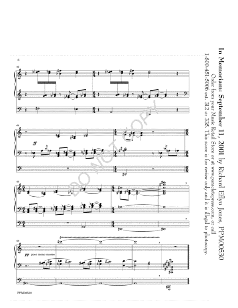 In Memoriam: September 11, 2001 Choir scores gallery preview page 7