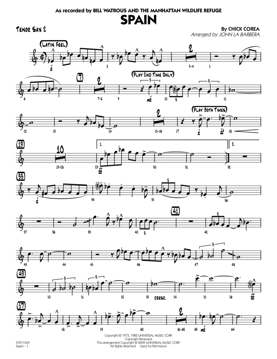 Spain - Tenor Sax 2