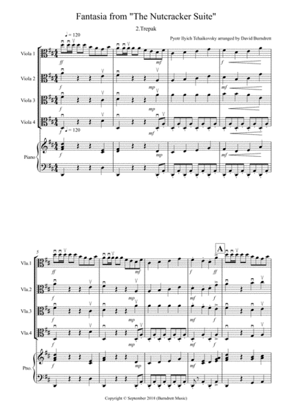 Trepak (Fantasia from Nutcracker) for Viola Quartet image number null