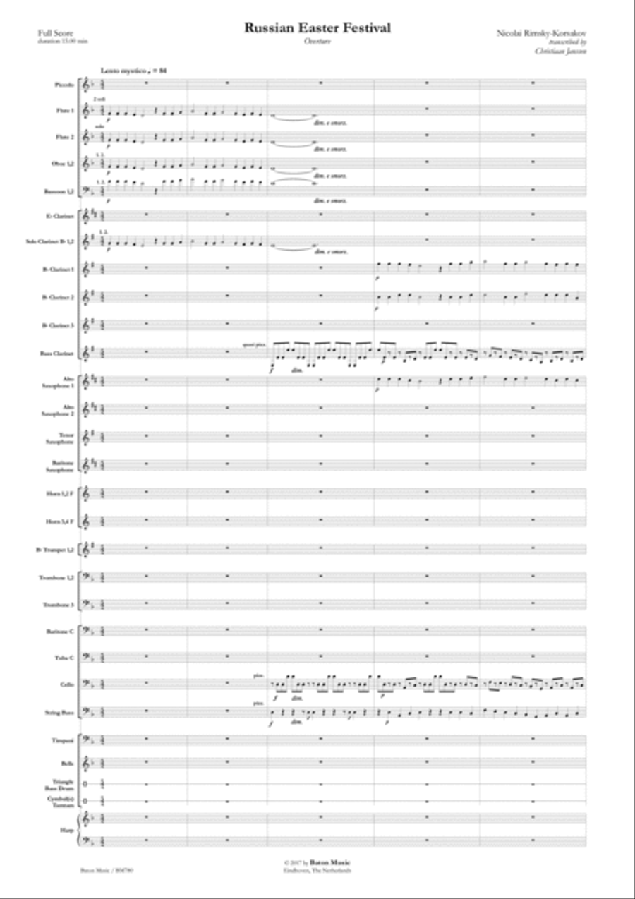 Russian Easter Festival Concert Band scores gallery preview page 2