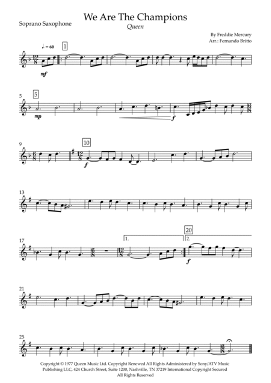 We Are The Champions We Are The Champions Woodwind Duet scores gallery preview page 3