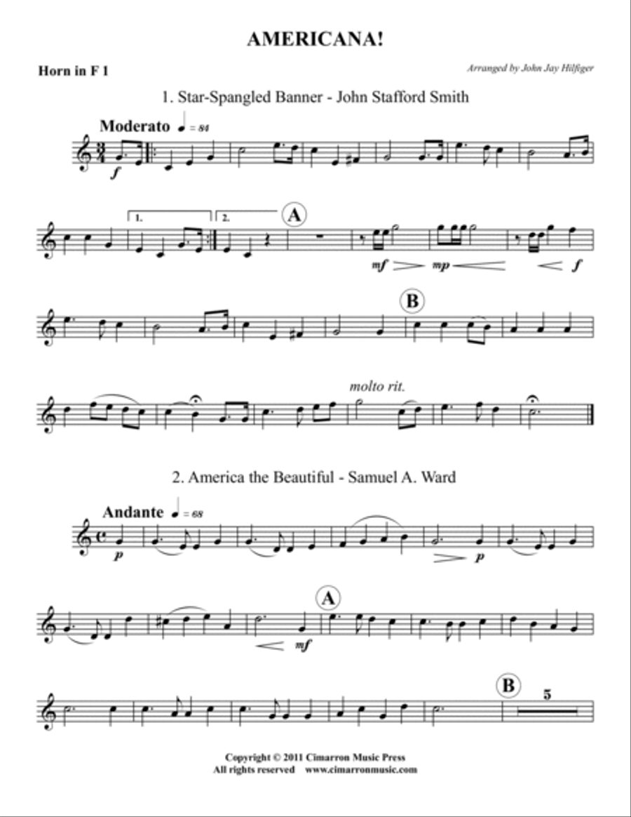 Americana! Horn scores gallery preview page 4
