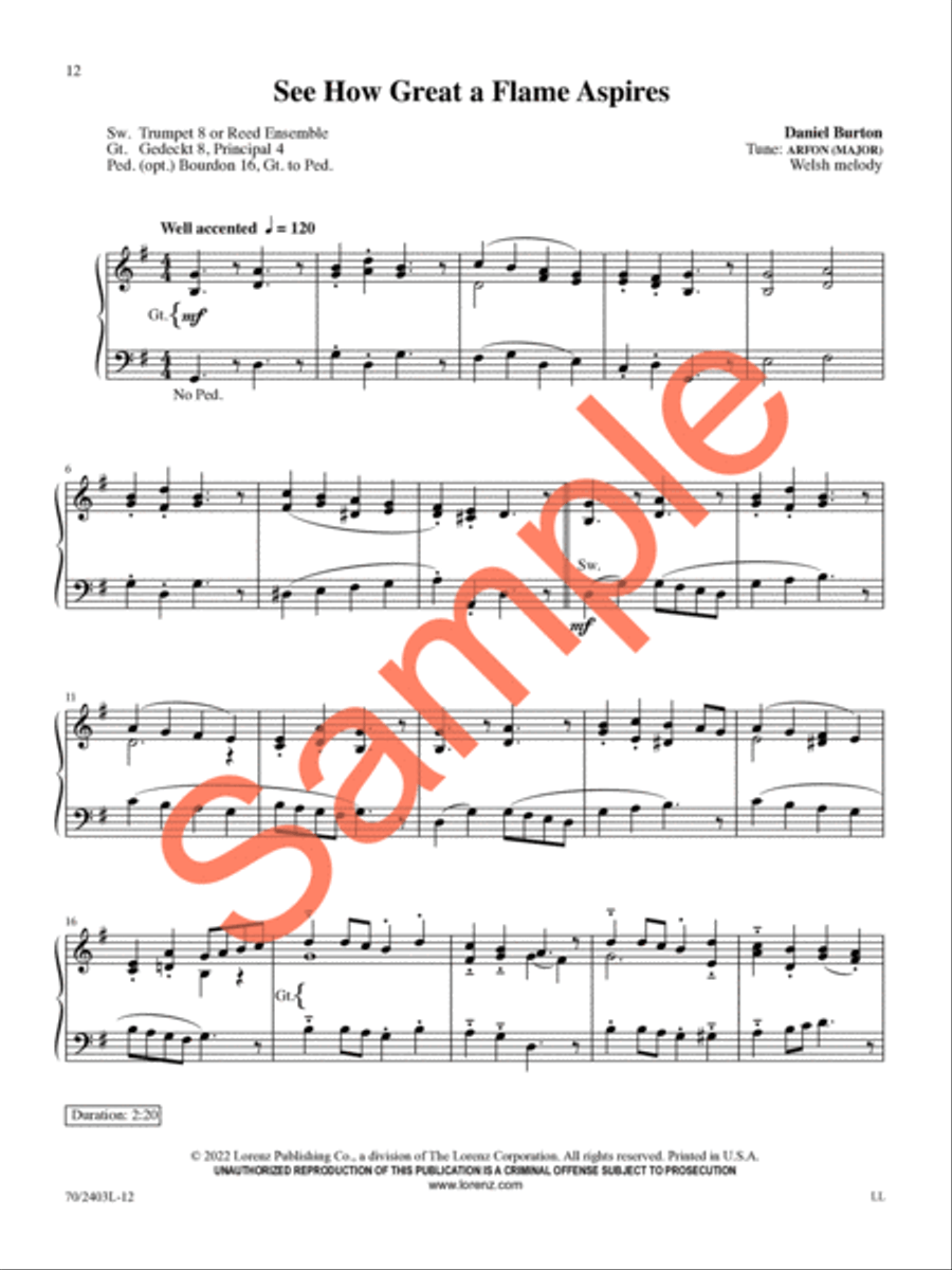 A Treasury of Hymns, Vol. 2 Organ Solo scores gallery preview page 11