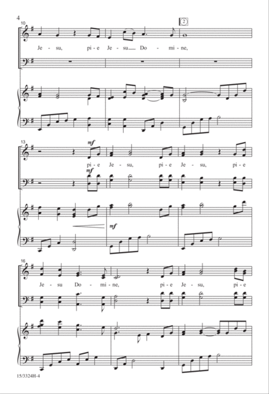 Pie Jesu 4-Part scores gallery preview page 3