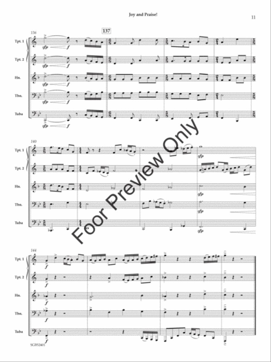 Joy and Praise Joy and Praise Small Ensemble scores gallery preview page 12