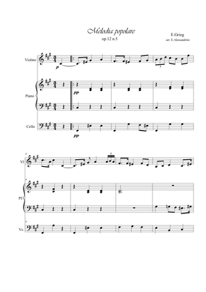 Melodia popolare op.12 n.5. Violin, piano and cello trio (Only score) - Score Only