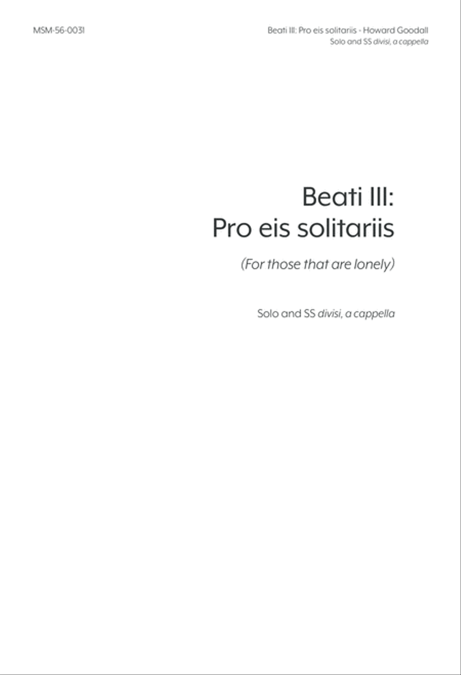Beati III: Pro eis solitariis (For those that are lonely) Divisi scores gallery preview page 2