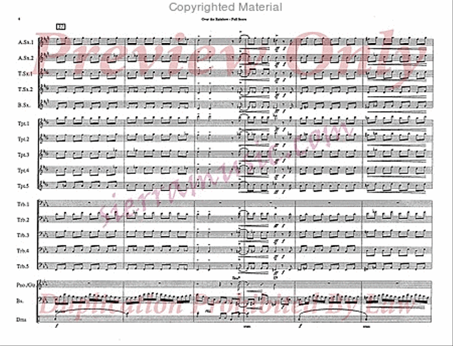 Over The Rainbow Jazz Ensemble scores gallery preview page 7