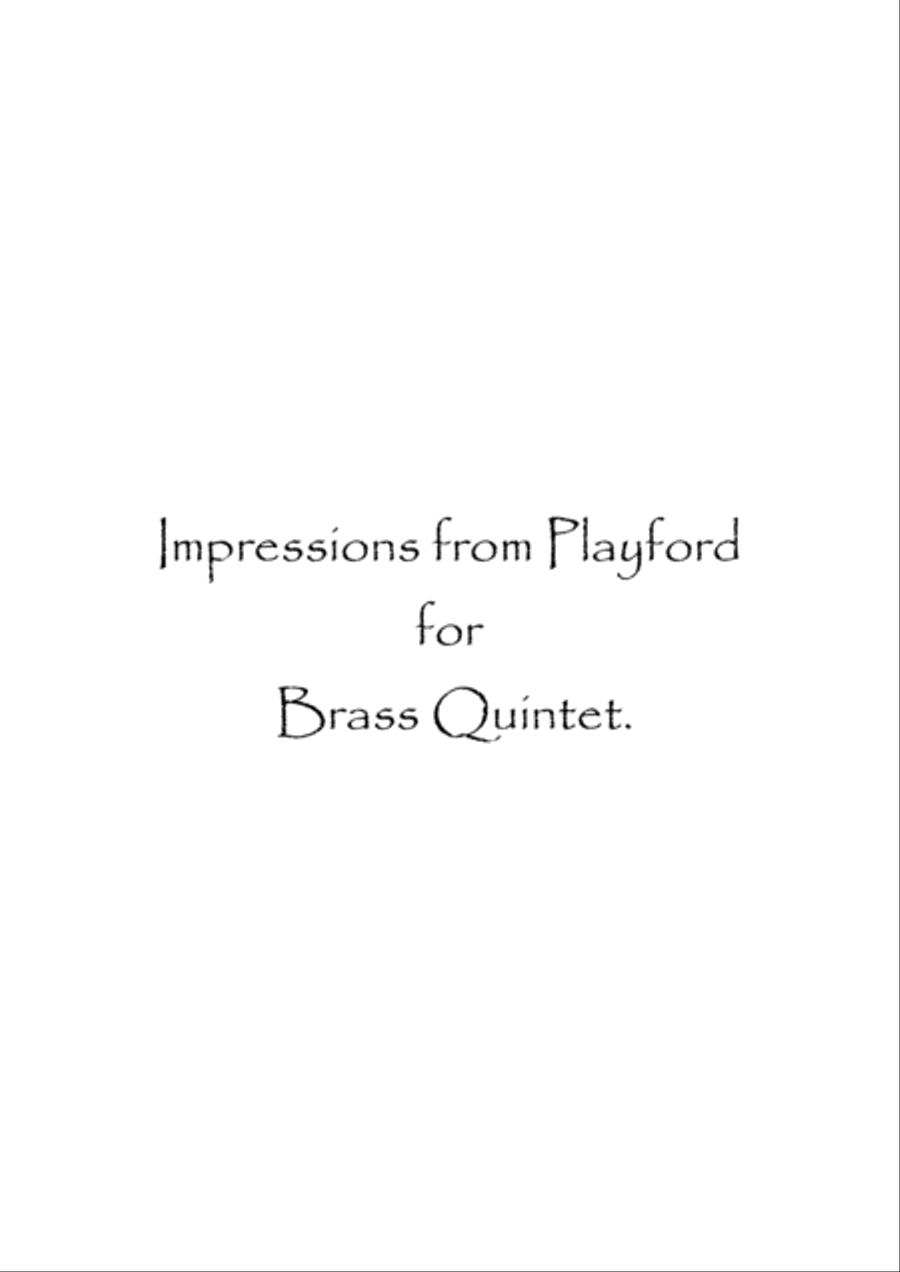 Impressions from Playford Brass Ensemble scores gallery preview page 1