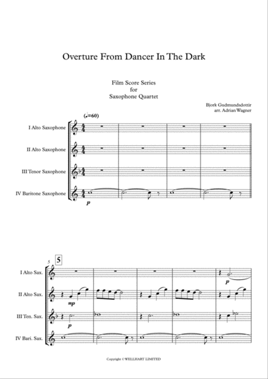 Overture Saxophone Quartet scores gallery preview page 3