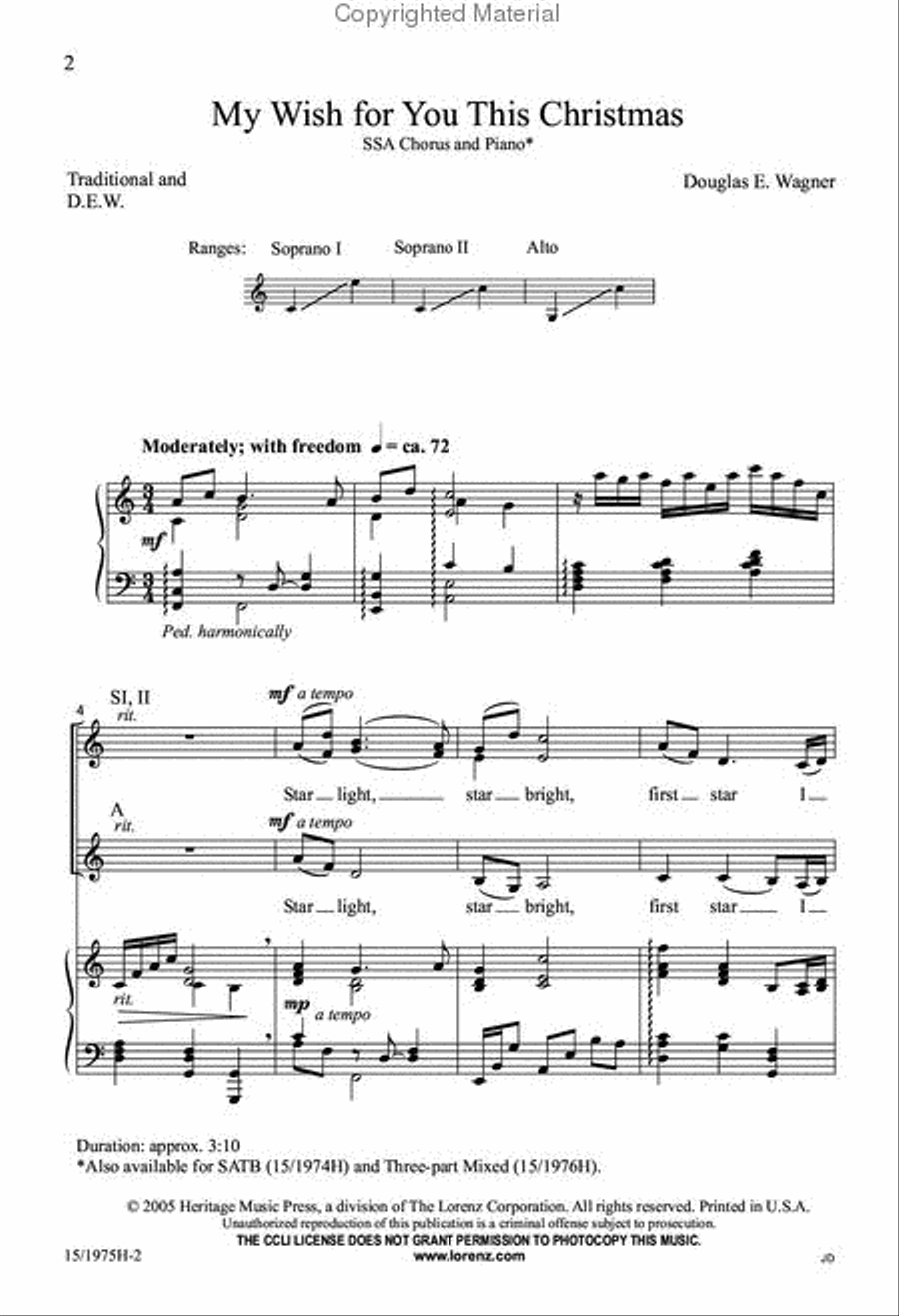 My Wish for You This Christmas SSA scores gallery preview page 2