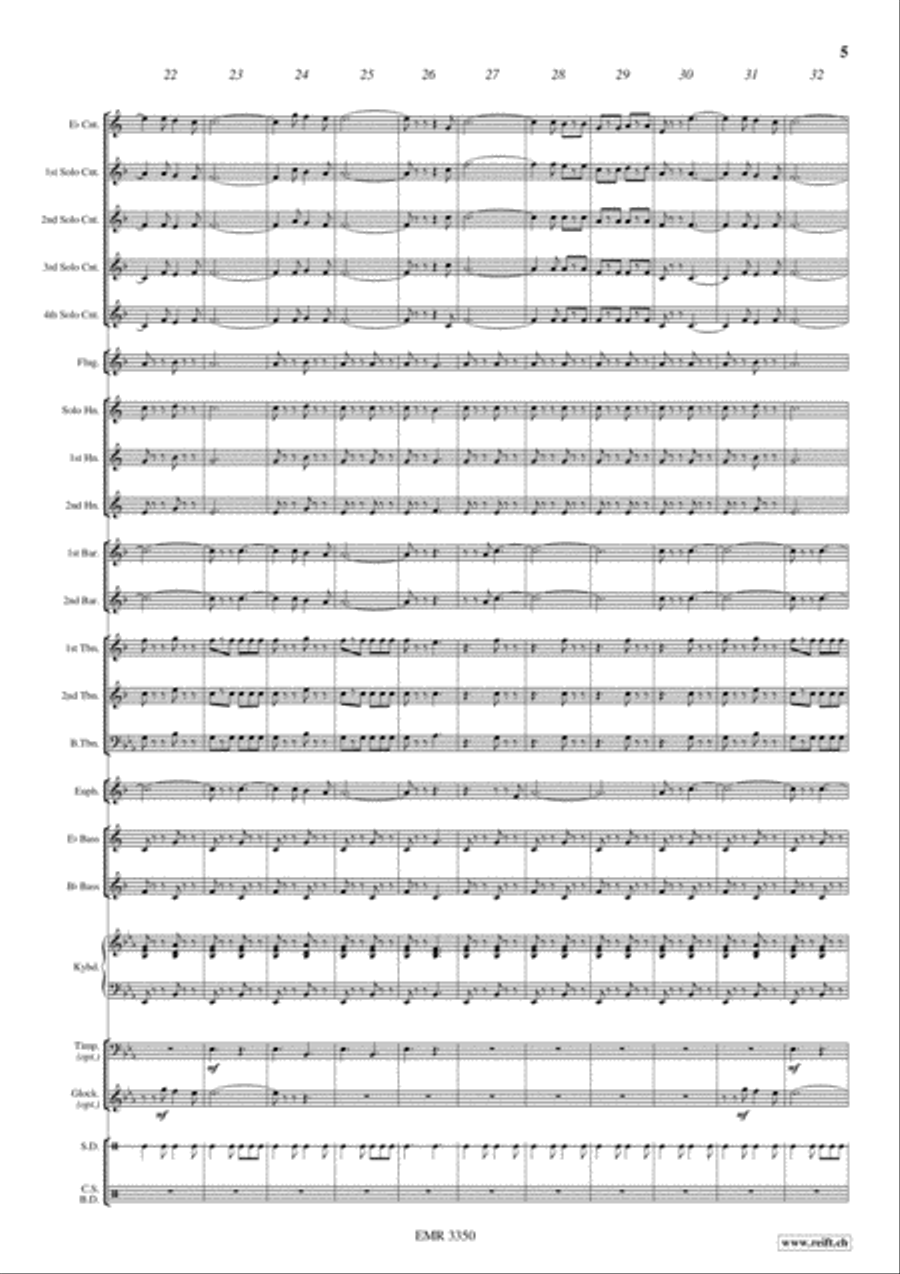Funiculi Funicula Funiculi Funicula Brass Band scores gallery preview page 6