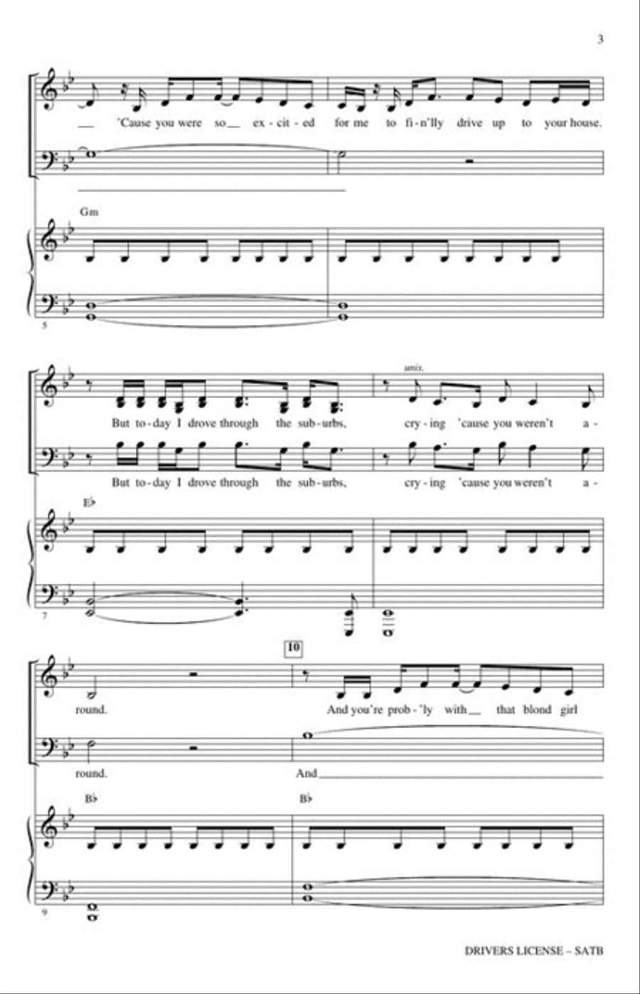 <br>Sheet music extract